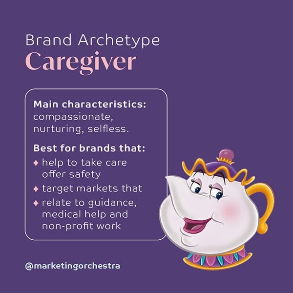 Marketing Orchestra 12 brand archetypes Caregiver