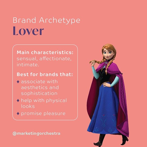 Marketing Orchestra 12 brand archetypes Lover